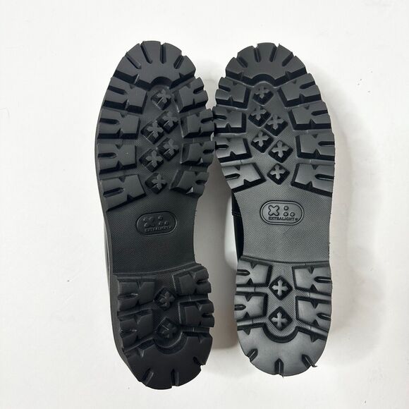 GH BASS Loafer Women 5.5 Black Leather Shearling Whitney Cozy Weejun Lug NEW - Picture 6 of 9